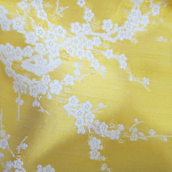 9 Meters Gorgeous Vintage Oriental Fabric Shiny Brocade Possibly Satin - Picture 4 of 9